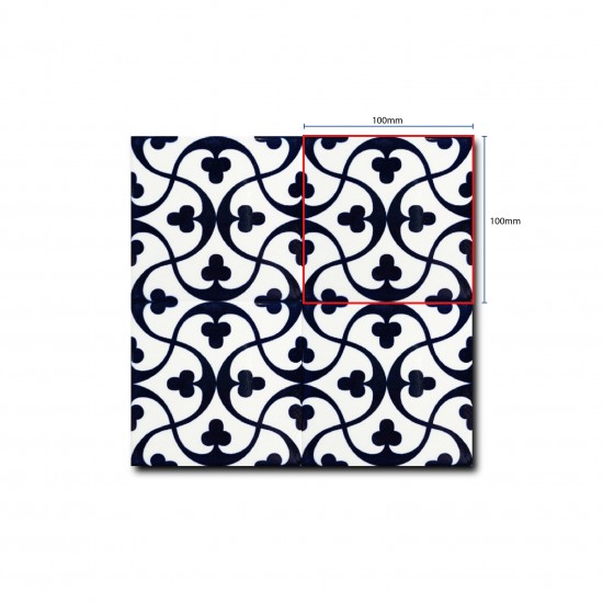 Pattern Tile - Blue White QH1012