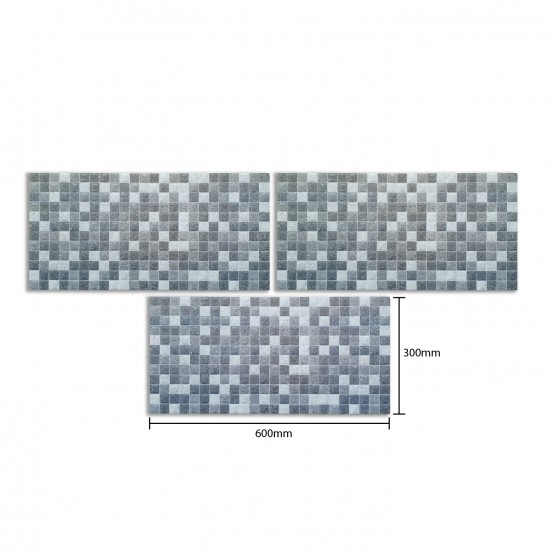 3D Dark Grey Square Pattern Wall Tiles 300 x 600mm BCW63282DGR